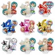 6pcs Paw Patrol 0-9 Number Set, Cute Cartoon Paw Patrol Puppy Ryder, Chase, Skye Suitable For Birthd