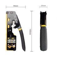 Cat7 Cat6 Cat5e 6P8P RJ45 Crimping Tool Pass Through Set Terminal Crimper Pliers With Cutter For RJ4