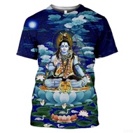 Summer Fashion Indian Deities graphic t shirts New Men Casual Oversized Nation Style Printed Round N