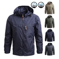 Men's Outdoor Waterproof Jacket Zip Hooded