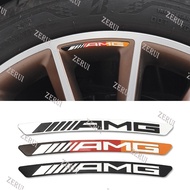 ZR For 4Pcs Aluminum Alloy Car Wheel Hub Stickers Accessories For Mercedes Benz W212 W205 AMG W204 W203 W211 W201 W210 W108 W124 W168