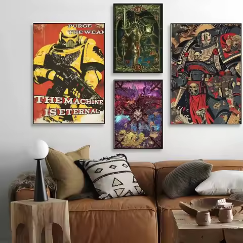 Warhammer 40K Animation Peripheral Large-size Posters Home Bedroom Background Wall Decoration Canvas