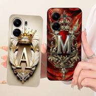 For Poco C65 Case Cover Luxury Fashion A-Z Letters 2D Painted Phone Case 2310FPCA4G 2310FPCA4I