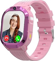 4G Kids Smart Watches Girls with GPS Tracker & Phone Call for Age 5-12, Kids Tracking Watch with SOS