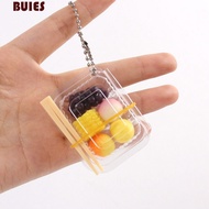 BUIES Mini Fast Food Box Keychain, Plastic Fast Food Box Simulation Fast Food Box Keychain, Creative