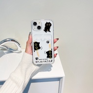 Clear Black Simple Card Holder Soft Casing hp Oppo A6 A6X A6S A6 Pro 5G C75 C75x Note 60 60x Reno 13