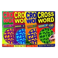 1 x Adult Crossword Book 100 Puzzles Per book Hobby Travel Cross Word Brain Game Book5-8