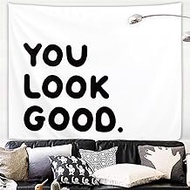 Yookeb You Look Good Tapestry 59W by 51H Inch Wall Hanging Modern Contemporary Minimalist Simple Neu
