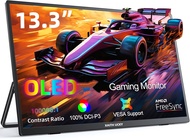 XAITH UCKY Portable Monitor 13.3" OLED 1080P 100% DCI-P3 1MS 100000:1 USB C Plug Play Second Travel 