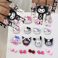 MY 12Grids/Box 3D Resin Balck Skin Hello Kitty Nail Accessories Kawaii Bow Tie, Swim Ring, Tanned KT