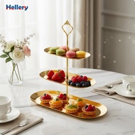 [Hellery] Multi Tier Serving Tray 3 Layer Stainless Dessert Stand Silver 3-tier