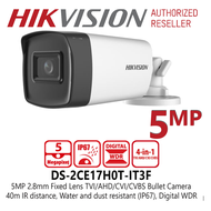 HIKVISION DS-2CE17HOT-IT3F 5MP FIXED BULLET CAMERA 3.6MM