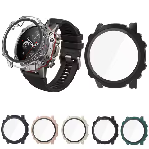 Hard Edge Shell Screen Glass Protector Film Smartwatch Frame Case For Amazfit Falcon Sport Smart Wat