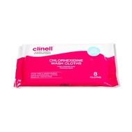 Clinell Chlorhexidine Wash Cloth - Pack of 8 Cloths