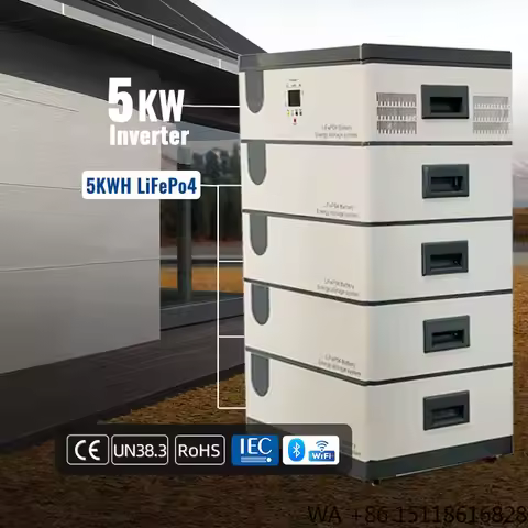 SPS002 Hybrid Inverter 5kw 48v 51.2v 5kwh 10kwh 25kwh 500ah Lifepo4 Battery Pack Solar Home Energy S