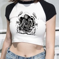 Clair Obscur Expedition 33 Crop Top - Coquette Gothic Gyaru Style Inspired by Early 2000s Fashion