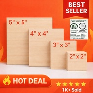 18mm PLYBOARD - Square Plyboard - 2x2 to 9x9 (inches) Table Top