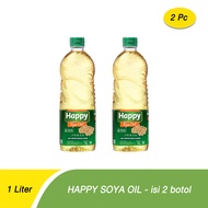2 PCS - Happy Soya Minyak Kedelai Botol 1 Liter