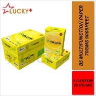 IK Yellow B5 Copier Paper 70gsm 900's (1 carton box 6 ream)(900 sheets/ream) / B5 Paper / Kertas B5 