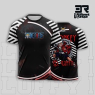 3D Dryfit Wave Fullprint 3R Anime One Piece Print Daily Jersey monkey D (H Luffy 1)