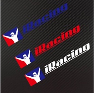 · ready stock IRacing Network Racing Car Simulator Game Text Car Sticker Reflective Scratch Sticker 