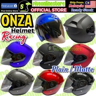 ONZA Motor Helmet Same KHI Design With Visor (Approved) Plain Matt Open Face Racing Helmet