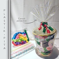 (1 DOZEN) OPP PLASTIC PLASTIC PACKAGING PLASTIC PARCEL FREE SPIRAL RIBBON TONG A001