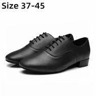 UTIGER Men Boy Modern Dance Shoes PU Latin Ballroom Dance Shoes Low Heel Soft outsole 2.5cm Male Waltz Tango Dance Shoes