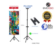 Evio Asia Tripod Banner Bunting Display Stand T Bunting Banner Double Sided For Standard 6ft x 2ft -