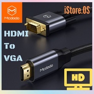 Mcdodo CA7770 High Resolution 1080P HD Display Golden Plating Plug HDMI to VGA 2 meter Conevertor Ca