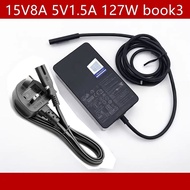 127W Surface Charging Cable, 15V 8A Microsoft Charger Power Supply for Surface Book 3/2/1 1932
