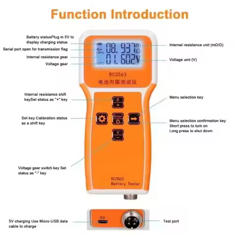 RC3563 Battery Voltage Internal Resistance Tester High-precision Trithium Lithium Iron Phosphate 186