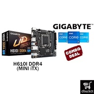 GIGABYTE H610I DDR4 (MINI ITX) INTEL H610 LGA1700 MOTHERBOARD + INTEL 12TH GEN CPU COMBO PROMO