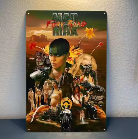Mad Max Fury Road Movie Metal Poster Tin Sign 20x30cm-Aluminum