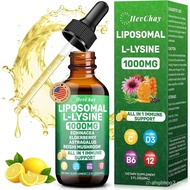 Liposomal L-lysine 1000MG Liquid Drops, L-Lysine Supplements for Kids and Adults, All-in-1 Essential