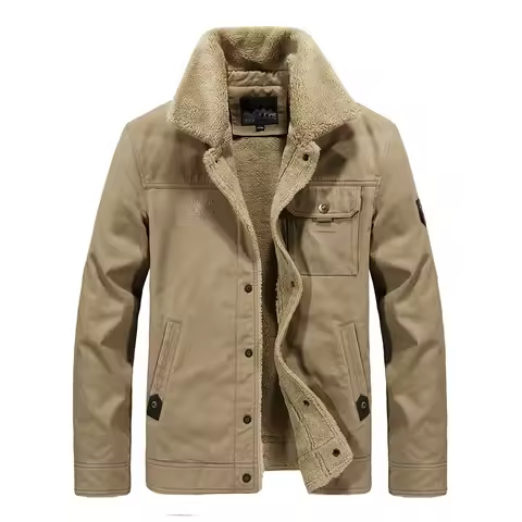 Fleece Casual Thicker Denim Jacket Men's Thick Warm Autumn Winter Jackets Outwear for Men Oversized 