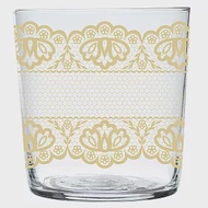 《EXCELSA》寬口玻璃杯(黃蕾絲370ml) | 水杯 茶杯 咖啡杯
