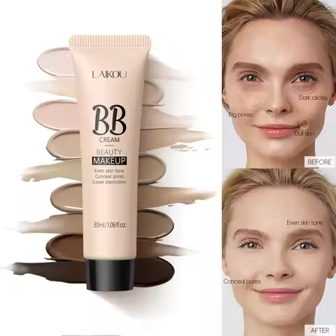 9 Color BB Cream Liquid Foundation Face Makeup Base Long-lasting Waterproof Concealer Brighten The C