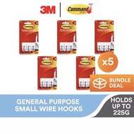 [Bundle Set of 5] 3M Command General Purpose Small Wire Hooks