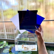 Keo Show Cá Guppy Betta 15x10x15 / 12x7x12 - Mica Acrylic 4 trong 1 ( 1 keo trong suôt + 3 tấm nền 3