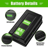 For Greenworks GBA GBA80600 80V 6000mAh Rechargeable Battery Compatible For GBA80200 80V Cordless Po