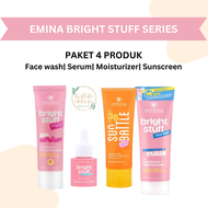 Satu Paket Emina Lengkap Glowing Simple 4pcs (Face Wash+Serum+Moisturizing Cream+Sunprotection)