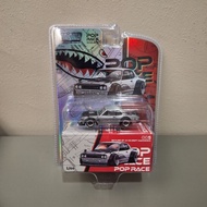 PopRACE x Enigma Exclusive Edition Skyline Hakosuka GTR V8 Drift CHROME CHASE Blister Packaging