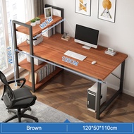 Meja Kerja 120x50CM Meja Kantor Besi Meja Belajar Minimalis Meja Tulis Dengan Rak Buku Meja Komputer
