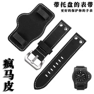 2024 Crazy Horse Leather Men's Watch Strap Suitable For Panerai Diesel Hamilton Rough Large Leather Bracelet 24 26mm