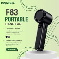Dependz F83 Mini Handheld Rechargeable Fan Kipas Tangan, 4000-6000mAh Battery, 100-Speed Adjustable,