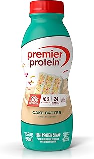 Premier Protein Shake, Cake Batter, 30g Protein, 1g Sugar, 24 Vitamins & Minerals, Nutrients to Supp