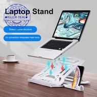8-angle Cooling Laptop Stand Riser | Hollow Portable Foldable Computer Holder With Ergonomic I9v2