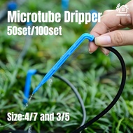 Microtube Dripper 100set 3/5 & 4/7 Fertigasi Set Dripper Microtube Full Fertigation Dripper Set Irri