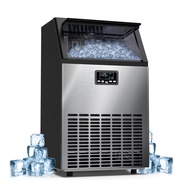 68KG Ice Maker Commercial 100lbs/24H Ice Maker Machine, Stainless Steel Under Counter ice Machi